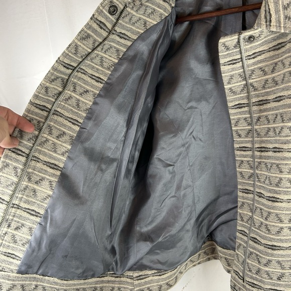 Pendleton Women's Large‎ Aztec Woolen Mills Full Zip Jacket Gray Virgin Wool - Picture 8 of 15